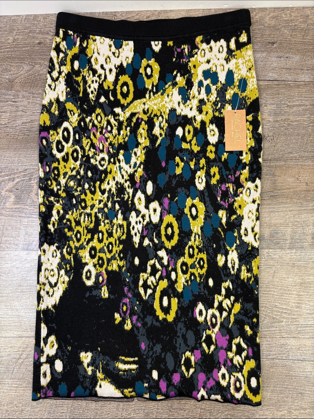 Rachel Roy Deep February Floral Knit Midi Pencil Skirt NWT Size M